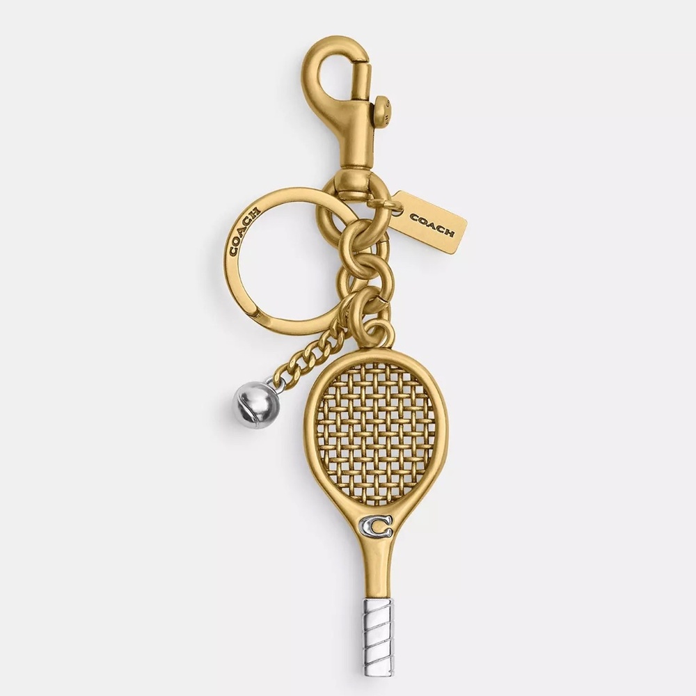 NWT - Coach Small Tennis Racket Bag Charm
